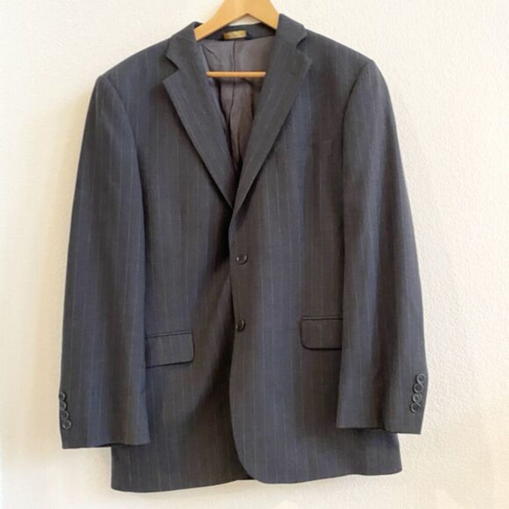 Brooks Brothers 346 Suit‎ Jacket 42R Regular Stretch Dark Grey Wool Blend